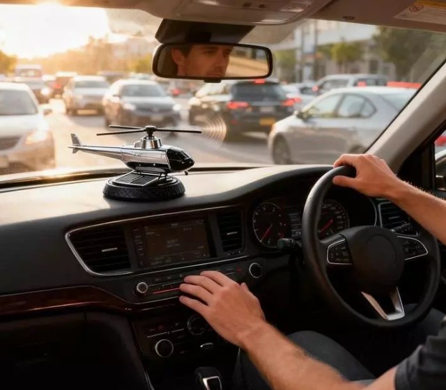 Máy Làm Mát Không Khí Ô Tô Năng Lượng Mặt Trời Máy Bay Xoay, Trang Trí Xe Hơi