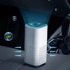 Máy Lọc Không Khí Ô Tô HEPA Ion Âm Khử Mùi, Loại Bỏ Bụi, Khói Thuốc, Tích Hợp Đèn Ngủ