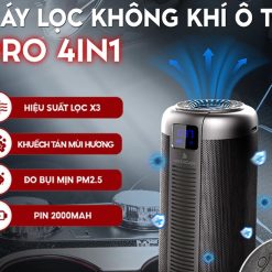 Máy Lọc Không Khí Ô Tô MEDICAR PRO V2 4in1, Lọc Bụi Mịn PM2.5, Khử Khuẩn, Tạo Ion Âm & Khuếch Tán Tinh Dầu