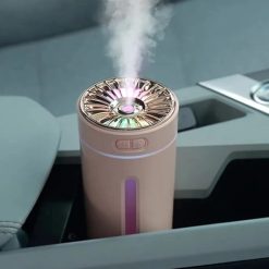 Máy Phun Sương Khử Mùi Ô Tô Sạc Pin, Máy Khuếch Tán Tinh Dầu & Tạo Ẩm Có Đèn LED Trang Trí