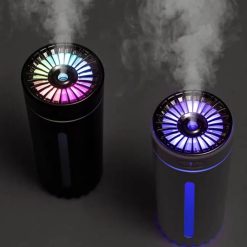 Máy Phun Sương Khử Mùi Ô Tô Sạc Pin, Máy Khuếch Tán Tinh Dầu & Tạo Ẩm Có Đèn LED Trang Trí
