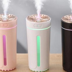 Máy Phun Sương Khử Mùi Ô Tô Sạc Pin, Máy Khuếch Tán Tinh Dầu & Tạo Ẩm Có Đèn LED Trang Trí