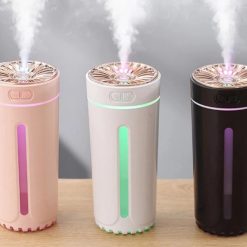 Máy Phun Sương Khử Mùi Ô Tô Sạc Pin, Máy Khuếch Tán Tinh Dầu & Tạo Ẩm Đa Năng Có Đèn LED