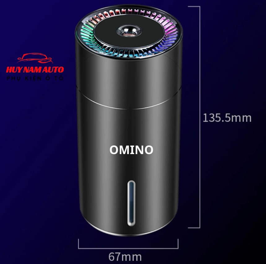 Máy Xông Tinh Dầu Xe Ô Tô OMINO Khuếch Tán, Phun Tinh Dầu, Khử Mùi Xe Hơi Có Đèn LED