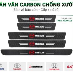Miếng Dán Carbon Chống Trầy Xước Bậc Cửa, Cốp Xe Ô Tô, Cho Xe Mazda, Hyundai, Toyota, Kia, Ford, Mitsubishi, Peugeot
