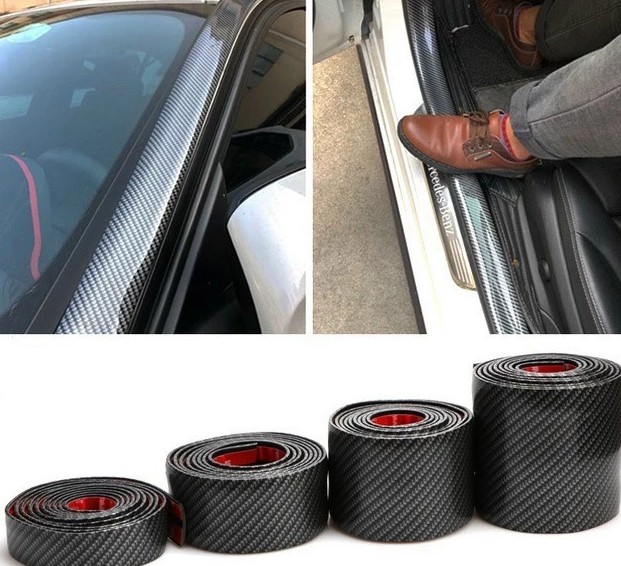 Miếng Dán Chống Xước Mạ Cacbon Cao Cấp, Nẹp Cacbon Trang Trí & Bảo Vệ Nhiều Vị Trí Trên Ô Tô