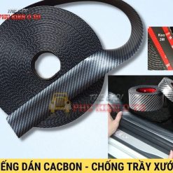 Miếng Dán Chống Xước Mạ Cacbon Cao Cấp, Nẹp Cacbon Trang Trí & Bảo Vệ Nhiều Vị Trí Trên Ô Tô