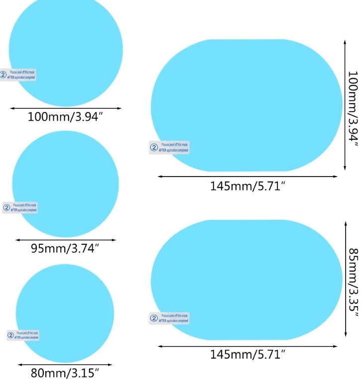Miếng Dán Kính Chiếu Hậu Ô tô Chống Sương Mù, Chống Nước Mưa, An Toàn Khi Lái Xe