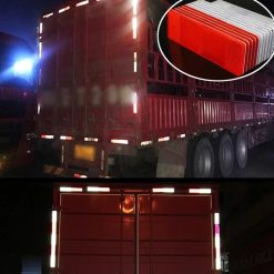 Miếng Dán Phản Quang Cảnh Báo An Toàn Hình Chữ Nhật Đỏ Trắng, Cho Xe Tải / Xe Moóc / Xe Công Trình