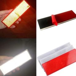 Miếng Dán Phản Quang Cảnh Báo An Toàn Hình Chữ Nhật Đỏ Trắng, Cho Xe Tải / Xe Moóc / Xe Công Trình