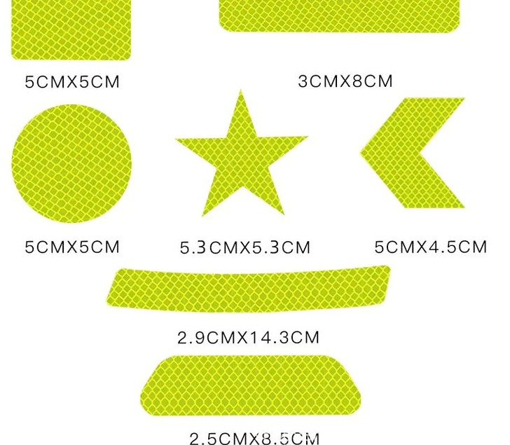 Miếng Dán Phản Quang Cảnh Báo Ban Đêm, An Toàn Cho Ô Tô, Xe Máy, Xe Đạp & Người Đi Đường