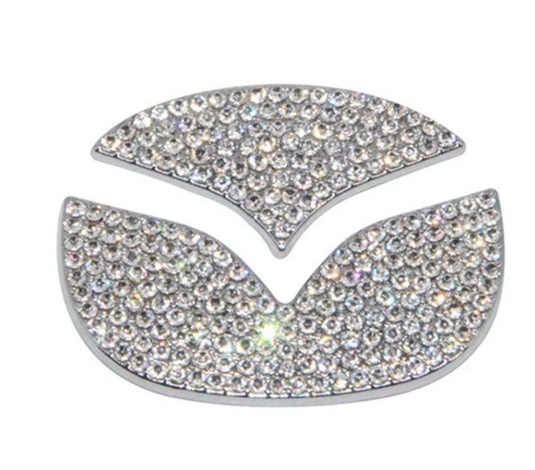 Miếng Dán Trang Trí Vô Lăng Xe Ô Tô HTGHTG, Kim Cương Giả Cho Mercedes, Toyota, BMW, Mazda