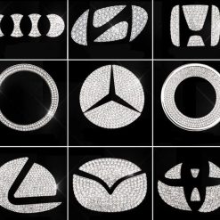 Miếng Dán Trang Trí Vô Lăng Xe Ô Tô HTGHTG, Kim Cương Giả Cho Mercedes, Toyota, BMW, Mazda