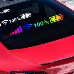 Miếng Dán Trang Trí Xe Hơi Họa Tiết Wifi Đa Màu, Chất Liệu PVC Bền, Tạo Điểm Nhấn Cho Xe