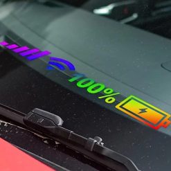 Miếng Dán Trang Trí Xe Hơi Họa Tiết Wifi Đa Màu, Chất Liệu PVC Bền, Tạo Điểm Nhấn Cho Xe