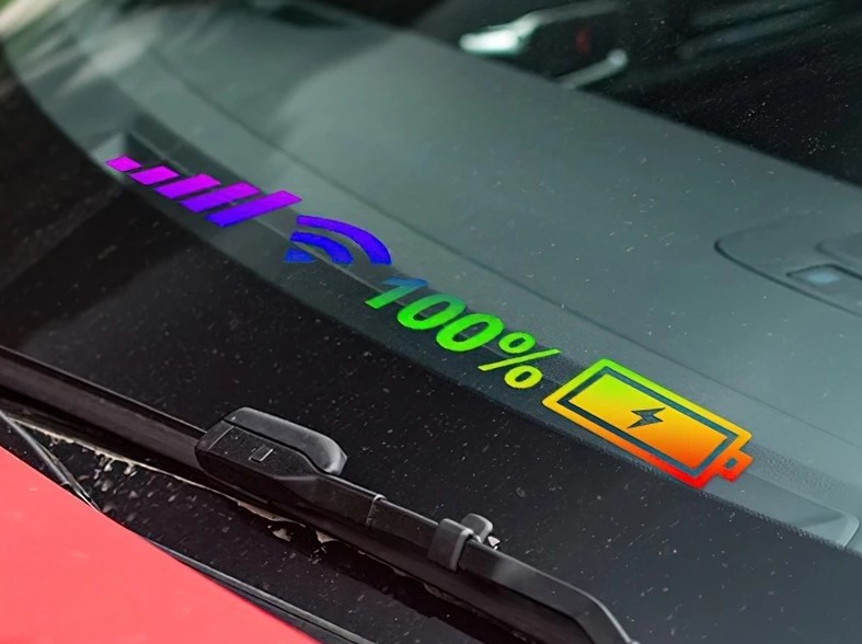 Miếng Dán Trang Trí Xe Hơi Họa Tiết Wifi Đa Màu, Chất Liệu PVC Bền, Tạo Điểm Nhấn Cho Xe