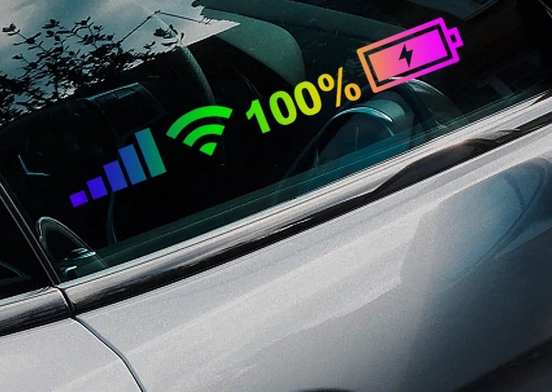 Miếng Dán Trang Trí Xe Hơi Họa Tiết Wifi Đa Màu, Chất Liệu PVC Bền, Tạo Điểm Nhấn Cho Xe