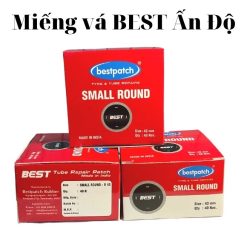 Miếng Vá Săm Lốp Xe BESTPATCH Hình Tròn 43mm (Small Round) Hộp 40 Miếng Đàn Hồi, Bám Chắc