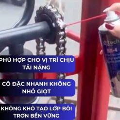 Mỡ Bò Chịu Nhiệt O’TECH BX-4 Lithium White Grease, Xịt Bôi Trơn, Tẩy Rỉ Sét Kim Loại