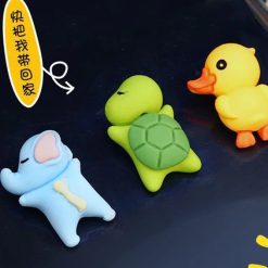 Mô Hình Trang Trí Xe Động Vật Mini Dễ Thương Vịt, Rùa Hoạt Hình Trang Trí Ô Tô & Xe Máy