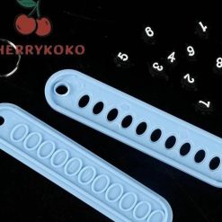 Móc Chìa Khóa Mini Cherry Kèm Bảng Số Điện Thoại Chống Rơi Thất Lạc