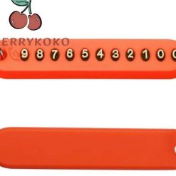 Móc Chìa Khóa Mini Cherry Kèm Bảng Số Điện Thoại Chống Rơi Thất Lạc