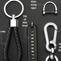 Móc Chìa Khóa Mini Gắn Bảng Số Điện Thoại Chống Thất Lạc, Nhỏ Gọn, Dễ Sử Dụng