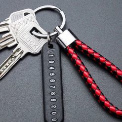 Móc Chìa Khóa Tiện Lợi Kèm Bảng Số Điện Thoại Chống Thất Lạc Cho Chìa Khóa, Xe, Thú Cưng