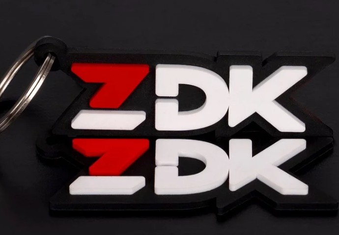 Móc Khóa Cao Su Dẻo Logo ZDK Cao Cấp, Phụ Kiện Nhỏ Gọn, Bền Đẹp, Phong Cách Riêng