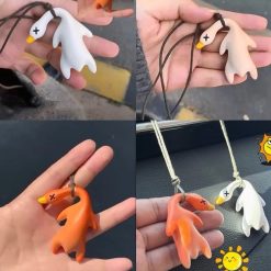 Móc Khóa Vịt Quay Đổi Màu, Đồ Chơi Trang Trí Sáng Tạo Khi Tiếp Xúc Ánh Nắng UV