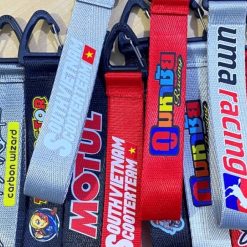 Móc Khóa Xe Máy Cao Cấp Logo Nổi, Dây Vải Bố Siêu Bền Phong Cách Thể Thao