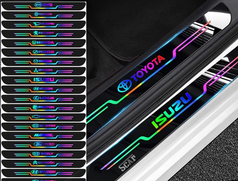 Nẹp Dán Chống Trầy Xước Bảo Vệ Bậc Cửa Xe Hơi, Miếng Dán Phản Quang Dành Cho Bậc Cửa Ô Tô