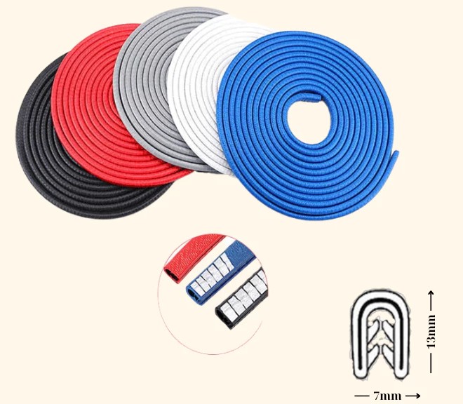 Nẹp Viền Cửa Xe Hơi Chống Va Chạm Chữ U Lõi Thép, Bảo Vệ Mép Cửa Tối Ưu