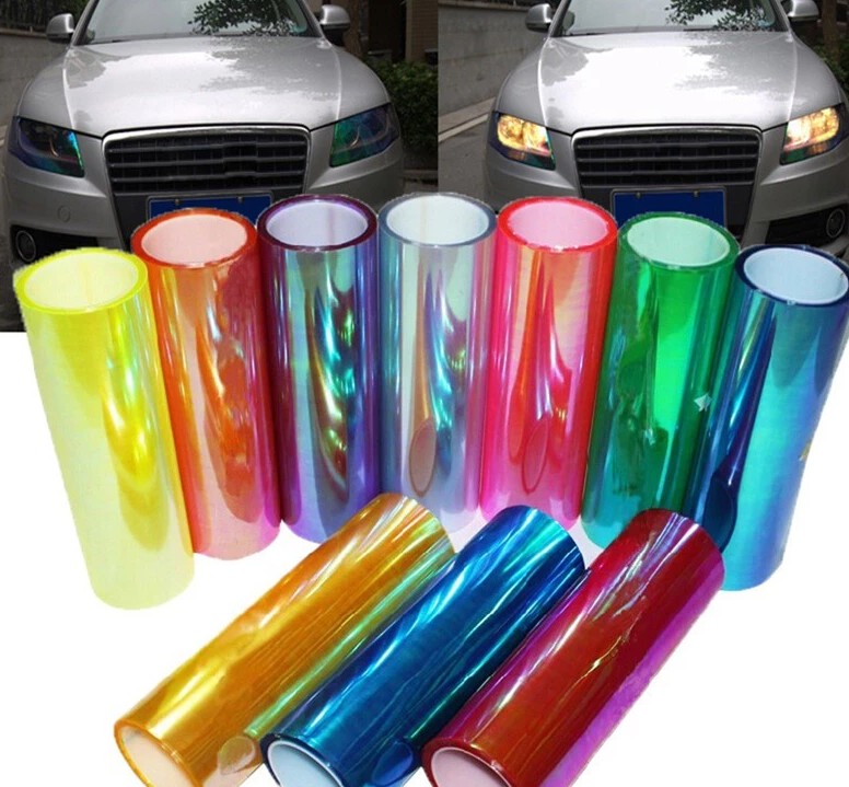 Nhãn Dán Trang Trí Đèn Pha Xe Ô Tô, Kích Thước 60cm x 30cm