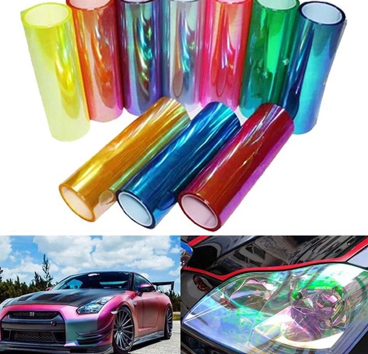 Nhãn Dán Trang Trí Đèn Pha Xe Ô Tô, Kích Thước 60cm x 30cm