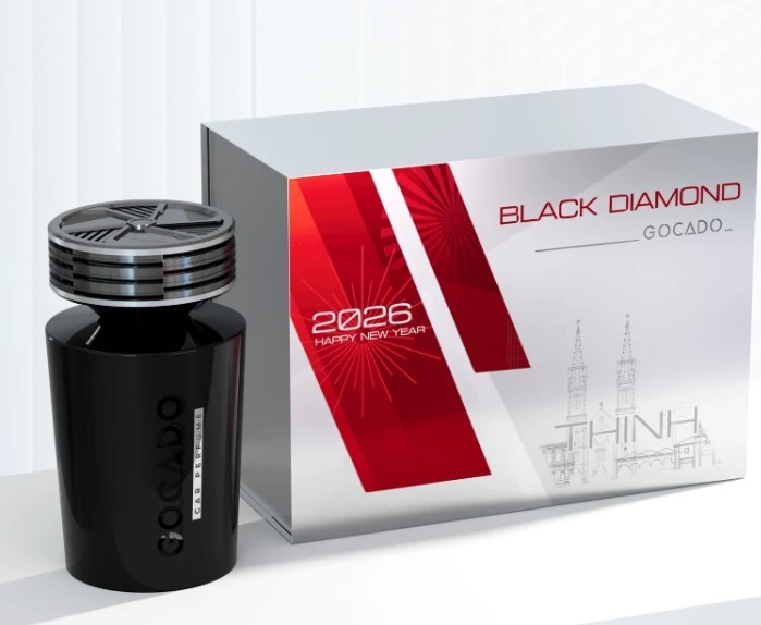 Nước Hoa Ô Tô Cao Cấp GOCADO BLACK DIAMOND 200ML, Hương Hổ Phách Khử Mùi Hiệu Quả