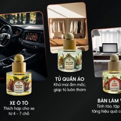 Nước Hoa Xe Ô Tô HENY GARDEN Cao Cấp, Tinh Dầu Thơm Xe Hơi Khử Mùi, Thư Giãn, Hạn Chế Say Xe