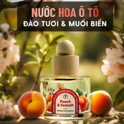 Nước Hoa Xe Ô Tô HENY GARDEN Peach & Seasalt Khử Mùi Chống Say Xe