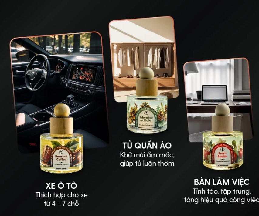 Nước Hoa Xe Ô Tô HENY GARDEN Tinh Dầu Thơm Xe Hơi Hương Thư Giãn Tự Nhiên