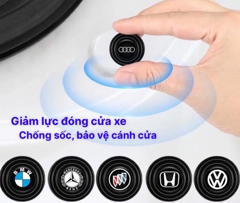 Nút Giảm Chấn Ô Tô, Miếng Dán Giảm Lực Đóng Cửa, Chống Sốc, Bảo Vệ Cửa Xe Toàn Diện