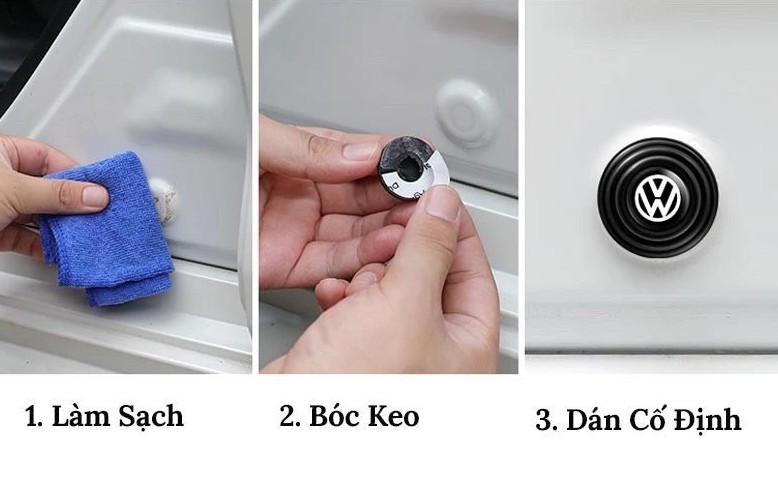 Nút Giảm Chấn Xe Ô Tô, Miếng Dán Giảm Lực Đóng Cửa, Chống Sốc, Chống Va Đập | Khải Huy Scar