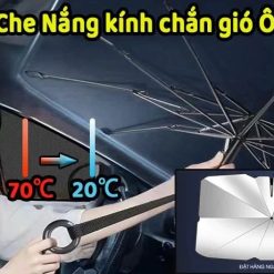 Ô Che Nắng Kính Chắn Gió Ô Tô UPF50+ Chống Tia Cực Tím, Giảm Nhiệt, Dễ Gấp Gọn