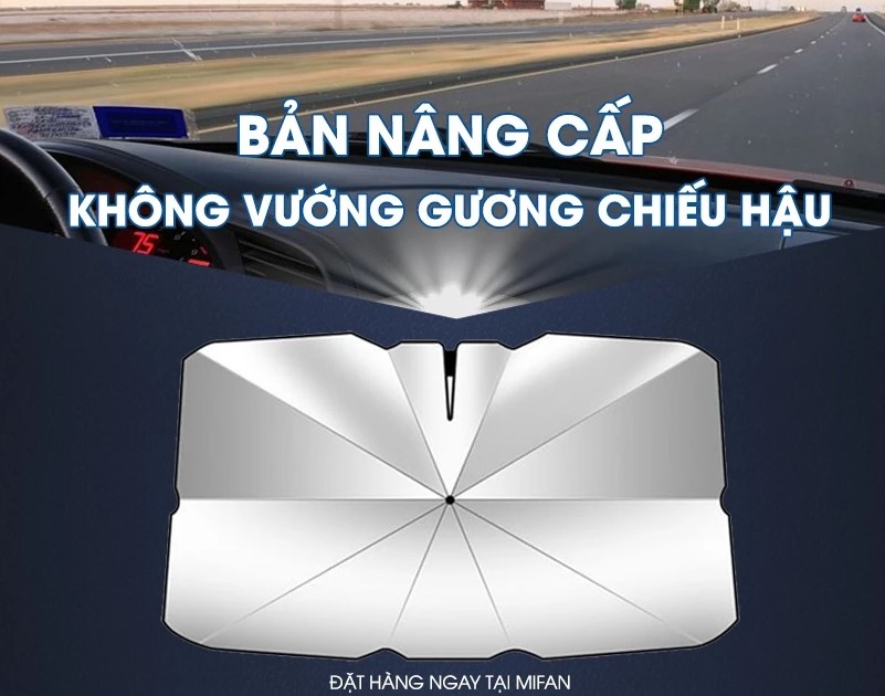 Ô Che Nắng Kính Lái Xe Hơi Ô Tô Cao Cấp Mifan Giảm Nóng, Bảo Vệ Nội Thất Hiệu Quả