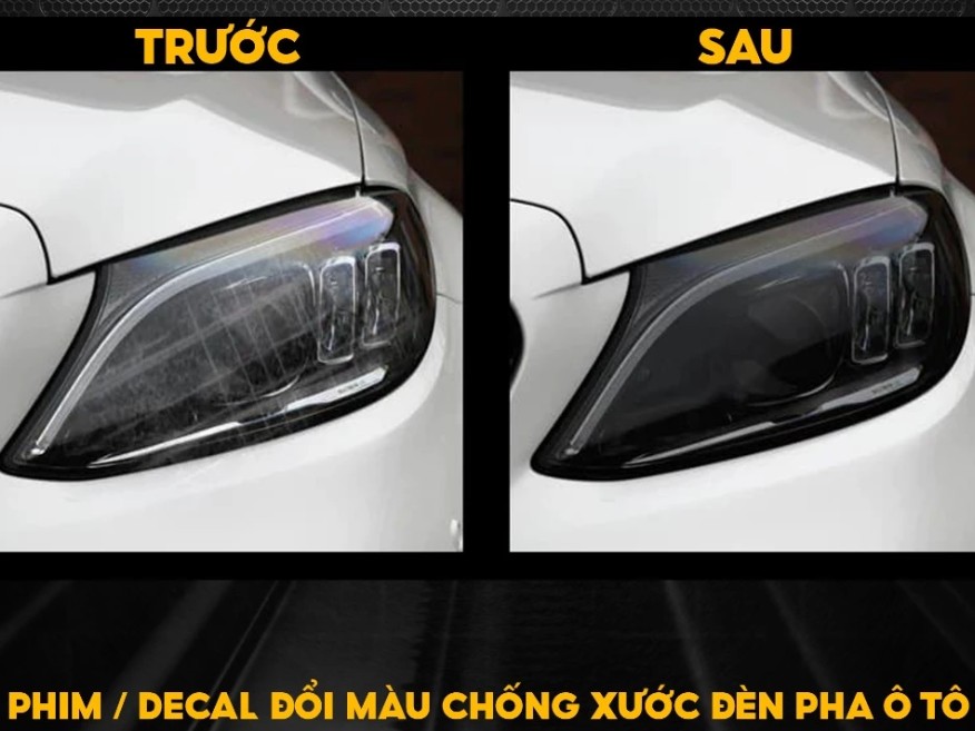 Phim Dán Đèn Xe Hơi Cao Cấp 3 Lớp, Decal Vinyl Đổi Màu Đèn Pha, Đèn Hậu Ô Tô & Xe Máy