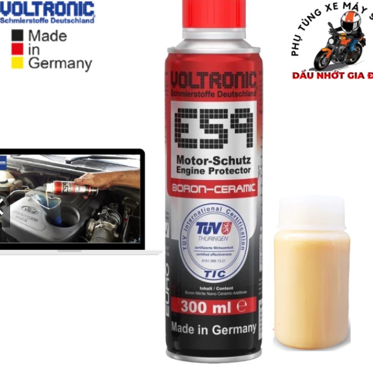 Phụ Gia Nhớt Voltronic E59 Protect Ceramic, Lớp Phủ Ceramic Bảo Vệ Động Cơ Cho Xe Máy & Ô Tô