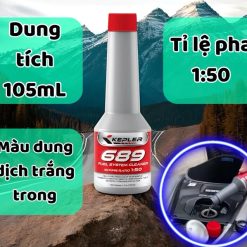 Phụ Gia Súc Béc Xăng KEPLER 689 Fuel System Cleaner (105ml), Làm Sạch Buồng Đốt & Loại Bỏ Muội Than Carbon