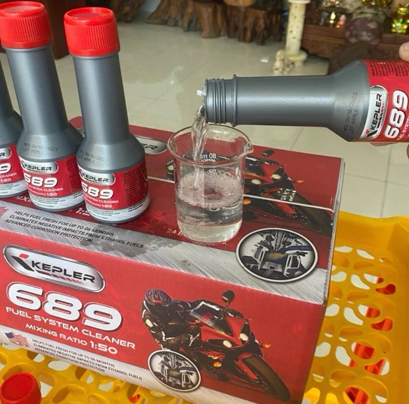 Phụ Gia Súc Béc Xăng KEPLER Fuel System Cleaner 105ml, Làm Sạch Buồng Đốt, Loại Bỏ Cặn Carbon Xe Máy