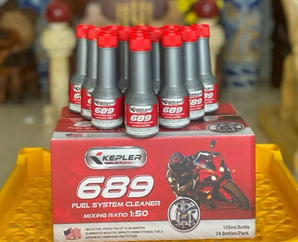 Phụ Gia Súc Béc Xăng KEPLER Fuel System Cleaner 105ml, Làm Sạch Buồng Đốt, Loại Bỏ Cặn Carbon Xe Máy