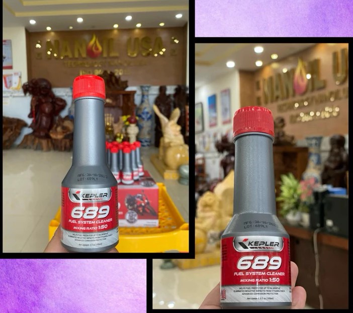 Phụ Gia Súc Béc Xăng KEPLER Fuel System Cleaner 105ml, Làm Sạch Buồng Đốt, Loại Bỏ Cặn Carbon Xe Máy