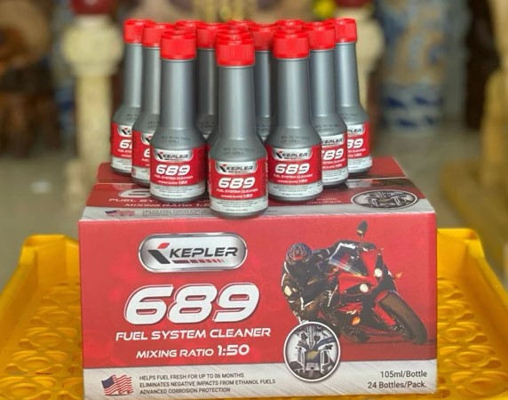 Phụ Gia Súc Béc Xăng KEPLER FUEL SYSTEM CLEANER (105mL) Làm Sạch Buồng Đốt, Tẩy Cặn Carbon Cho Xe Máy